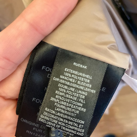 Rudsak winter jacket - warm down + leather sleeves - Picture 8 of 10